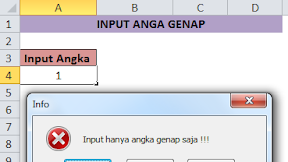 Membatasi Input Angka Hanya Pada Bilangan Genap Saja Dalam Excel